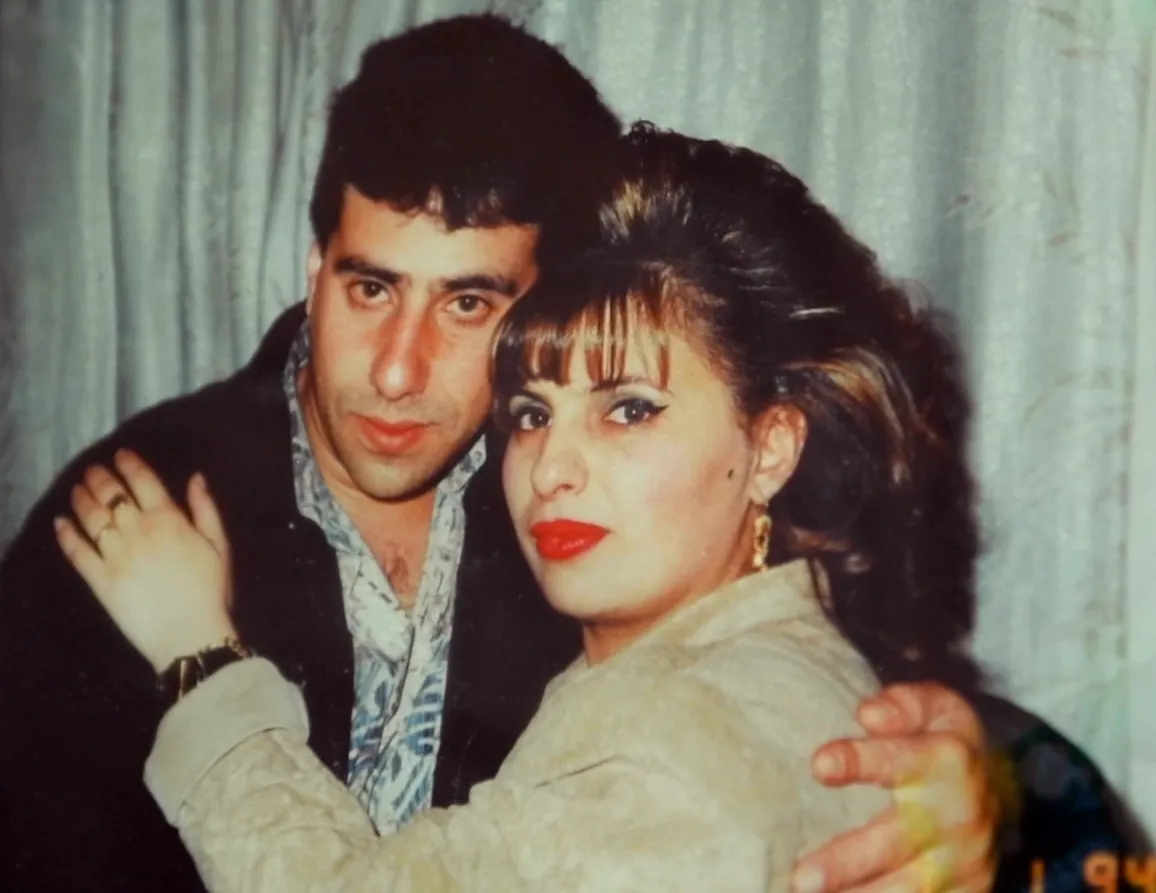 Vintage portrait of a man and woman embracing