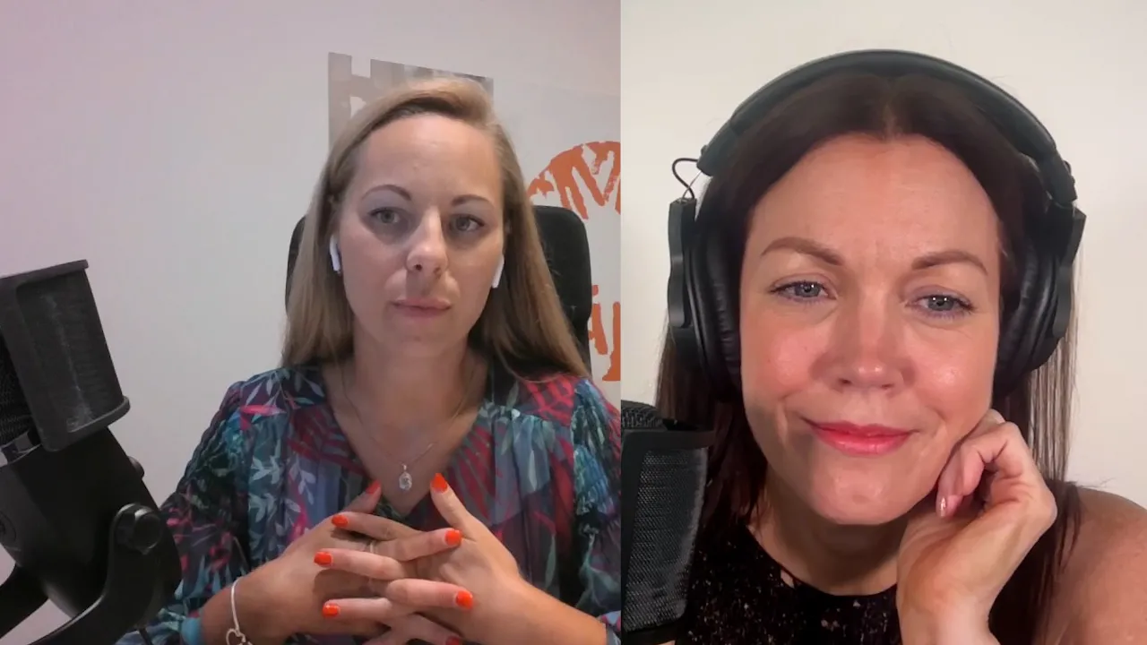 Two women talk to each other over Zoom